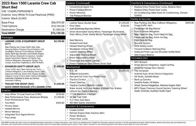 Used 2023 RAM 1500 Laramie AWD/4WD image 3