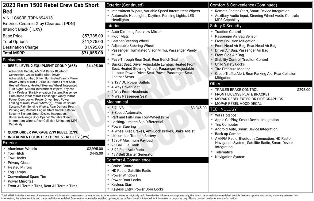 Used 2023 RAM 1500 Rebel w/ Rebel Level 2 Equipment Group AWD/4WD image 26