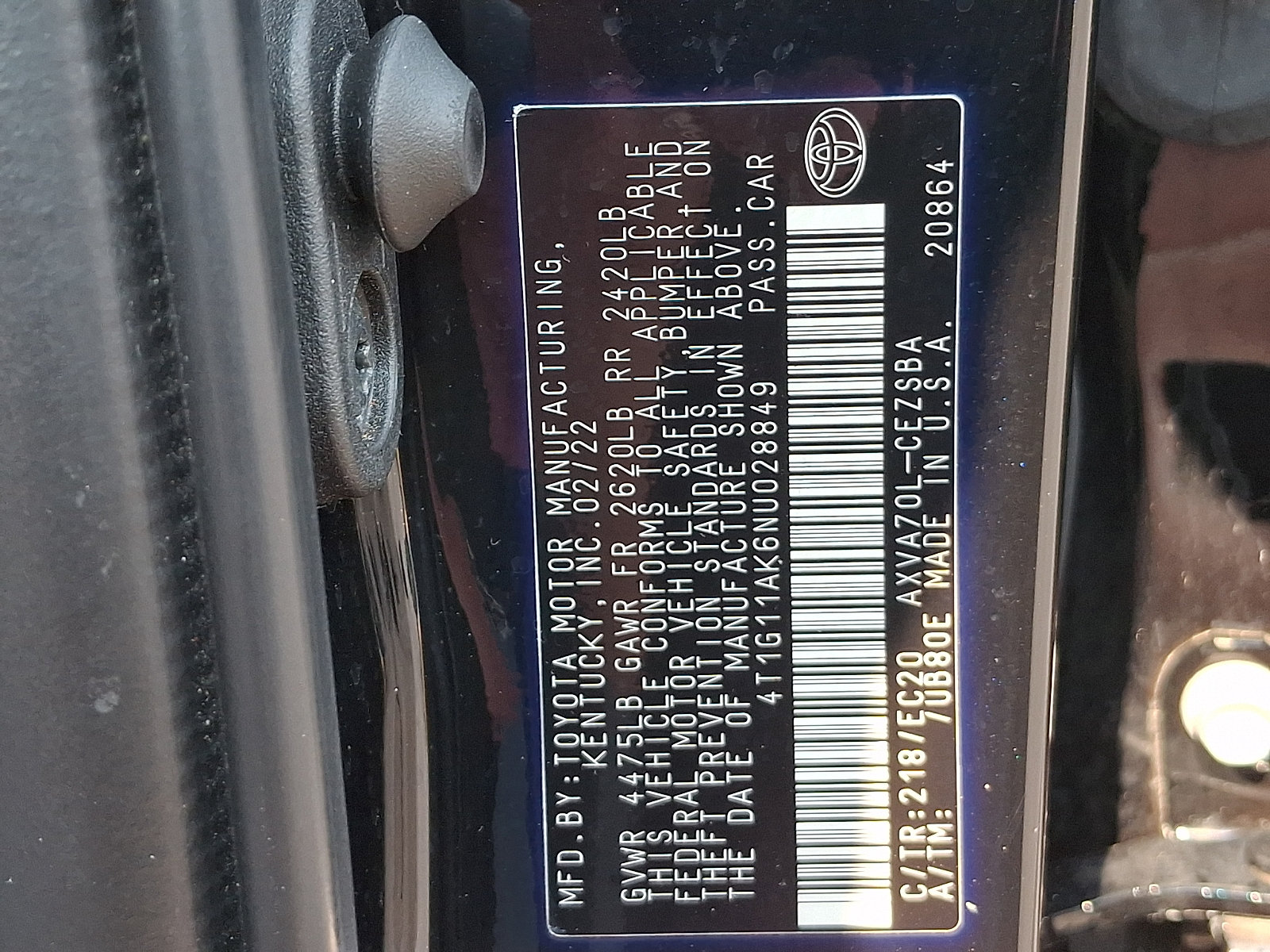 Used 2022 Toyota Camry SE w/ Carpet Mat Package (TMS) FWD image 26
