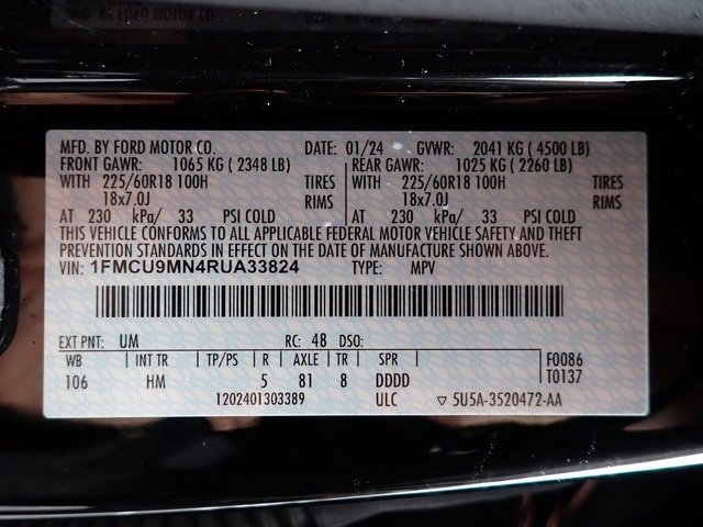 Certified 2024 Ford Escape ST-Line w/ Tech Pack #1 image 21