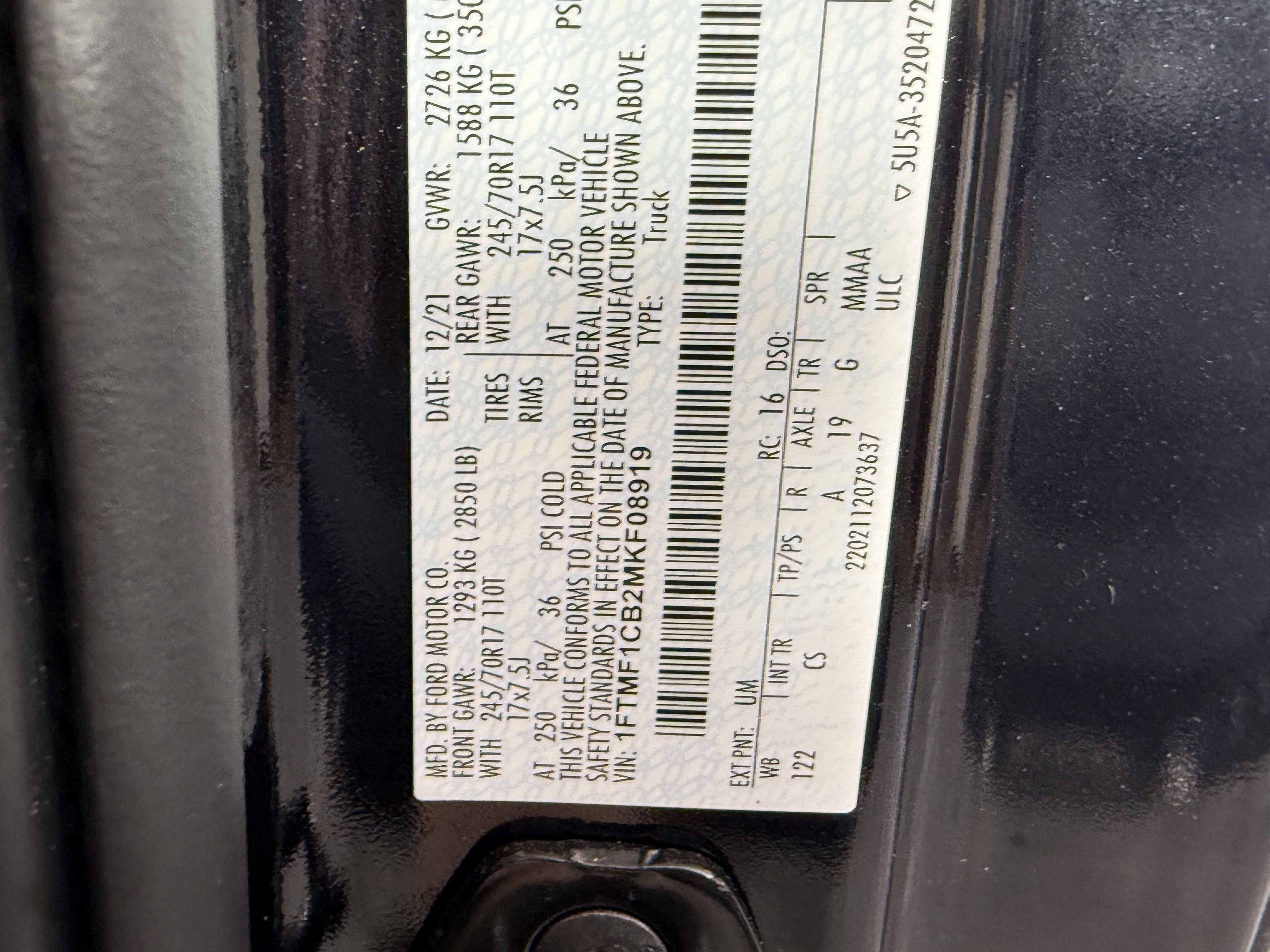 Certified 2021 Ford F150 XL w/ Equipment Group 101A High image 29