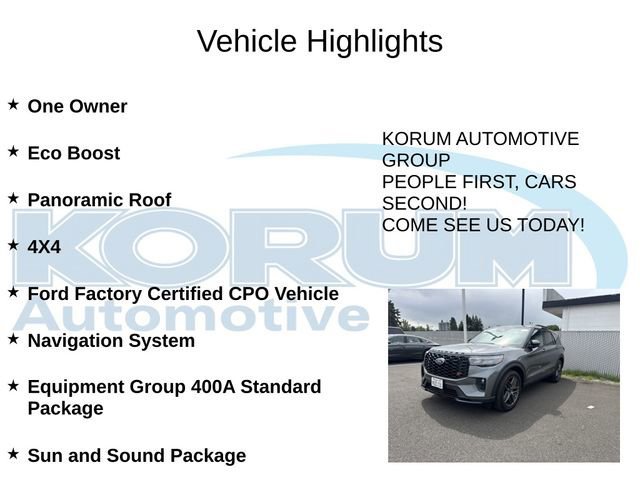 Certified 2025 Ford Explorer ST w/ Sun And Sound Package AWD/4WD image 4
