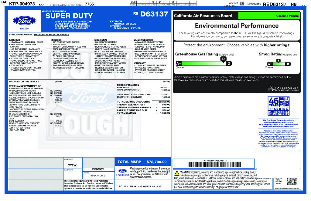 Certified 2024 Ford F250 Lariat w/ Lariat Ultimate Package AWD/4WD image 47
