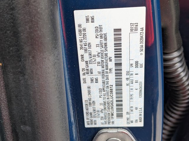 Certified 2020 Ford Escape SE AWD/4WD image 30