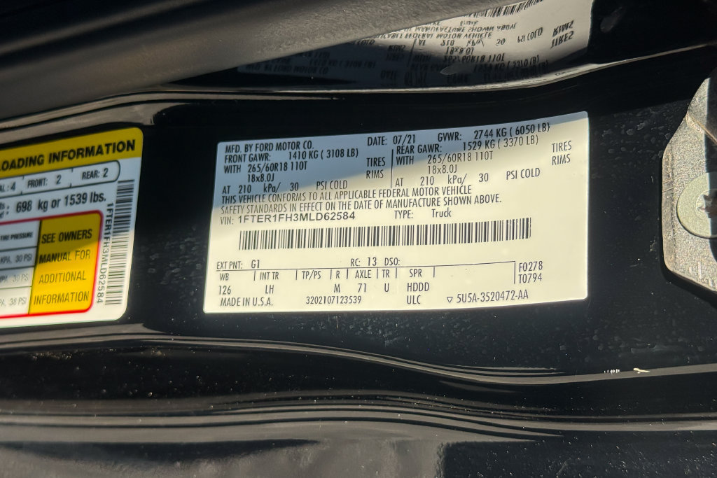 Certified 2021 Ford Ranger XL w/ Equipment Group 101A High AWD/4WD image 18