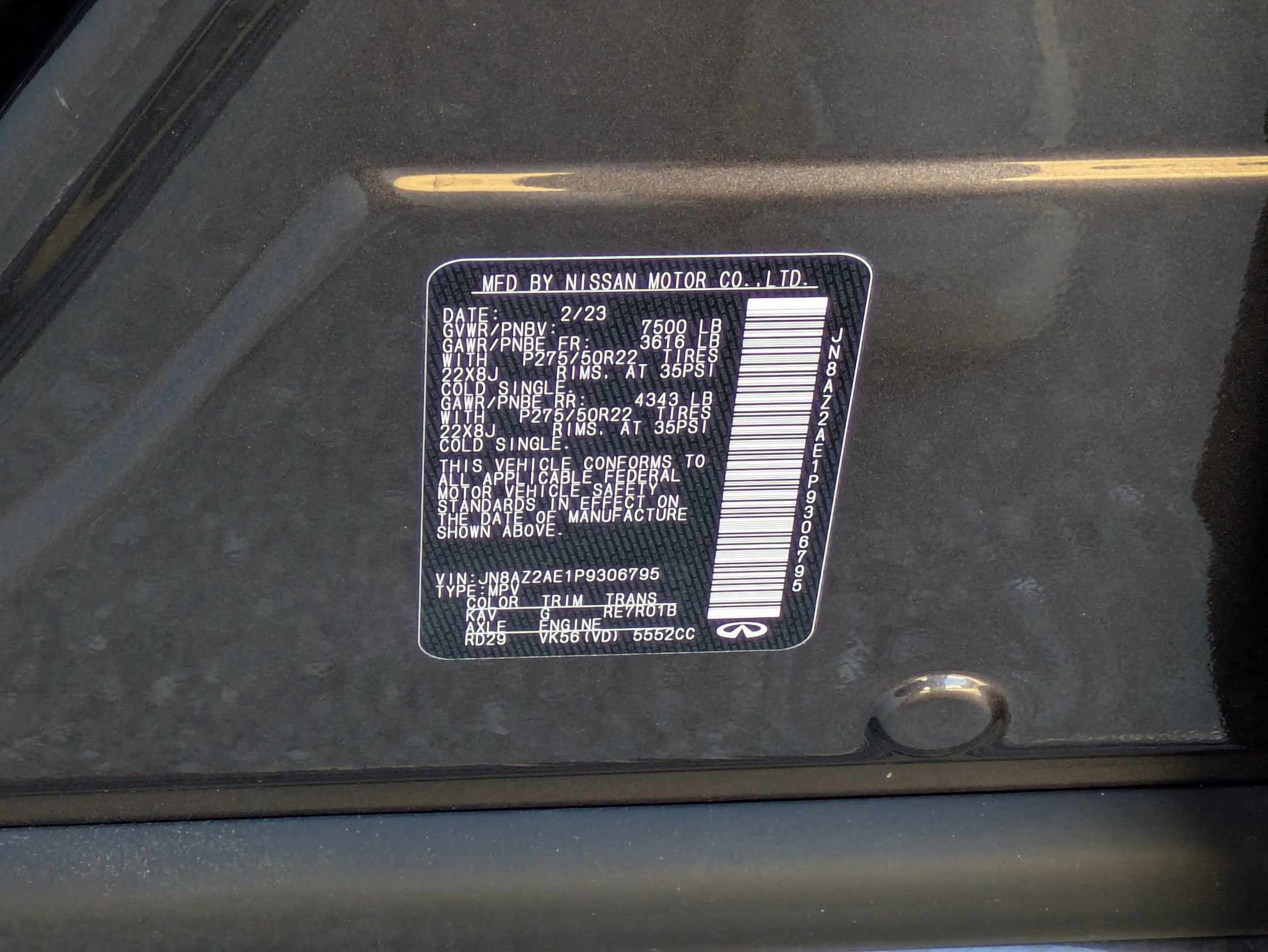 Used 2023 INFINITI QX80 Premium Select w/ Cargo Package image 45