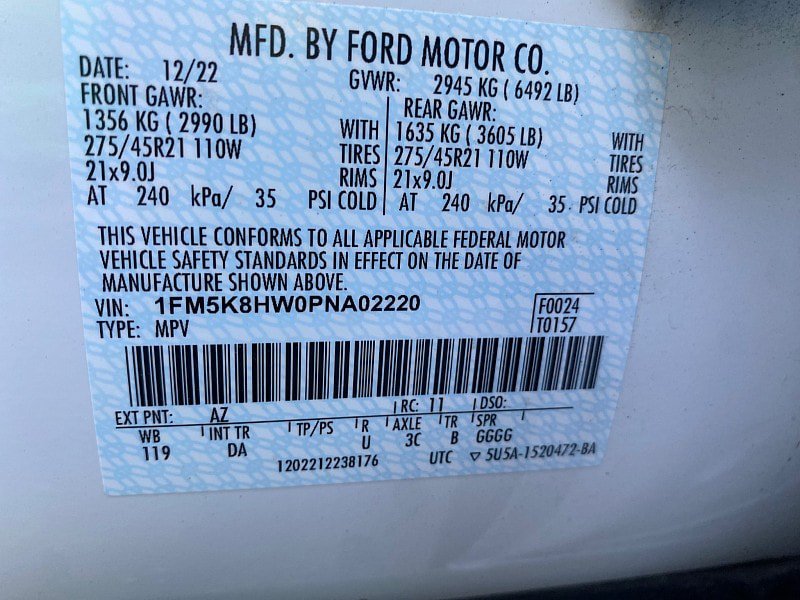 Certified 2023 Ford Explorer Platinum w/ Technology Package AWD/4WD image 69