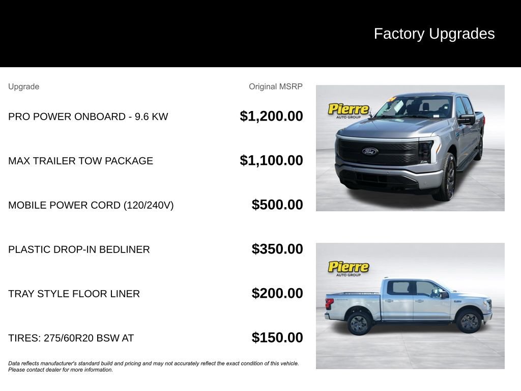 Certified 2024 Ford F150 Lightning Flash w/ Max Trailer Tow Package AWD/4WD image 13