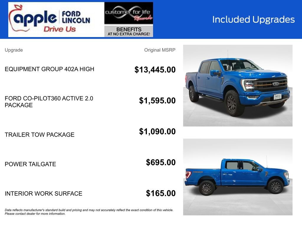 Certified 2021 Ford F150 Tremor w/ Equipment Group 402A High AWD/4WD image 4