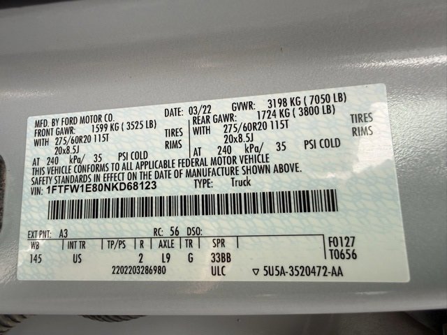 Certified 2022 Ford F150 XLT w/ Equipment Group 302A High image 51