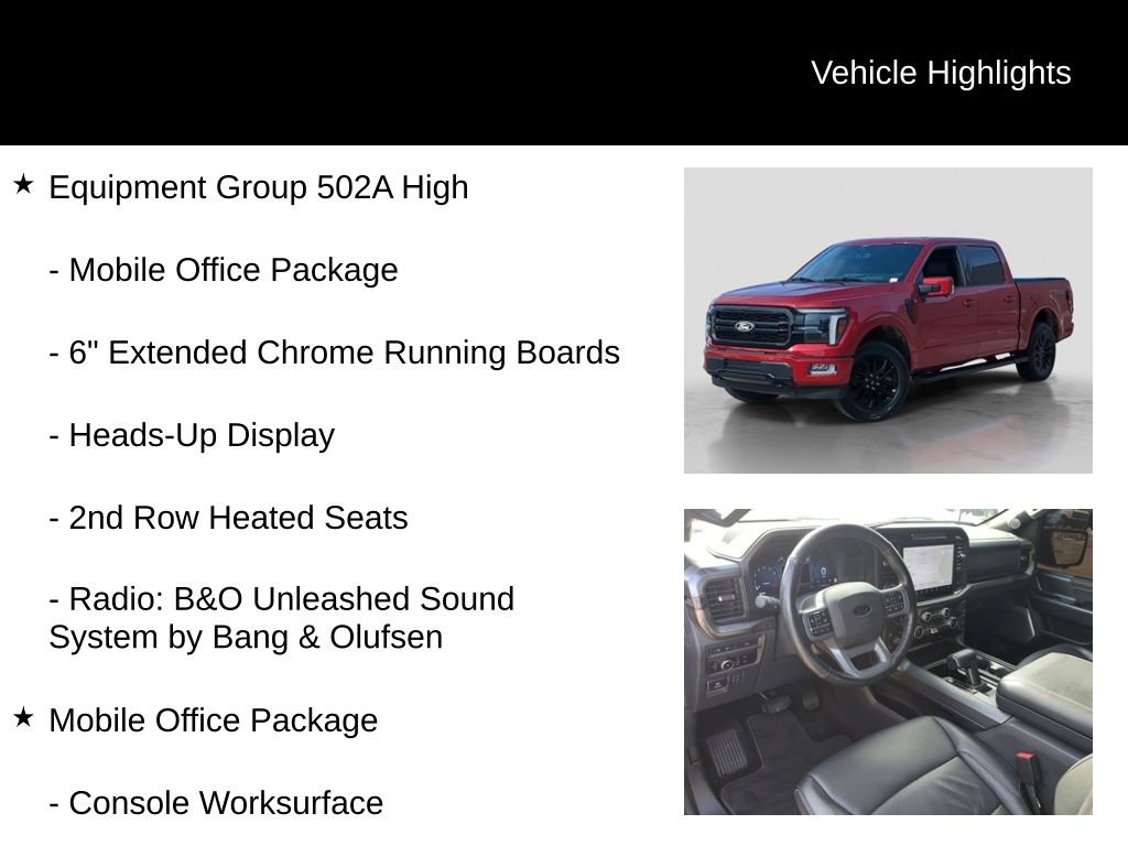 Certified 2024 Ford F150 Lariat w/ Equipment Group 502A High image 6