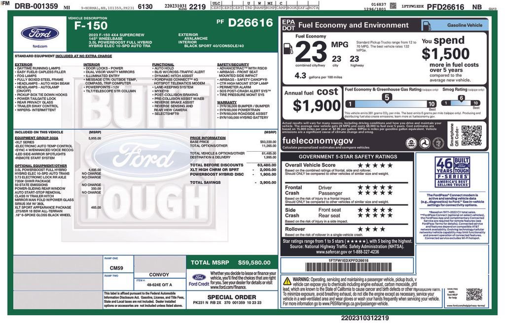 Certified 2023 Ford F150 XLT w/ Equipment Group 302A High image 5