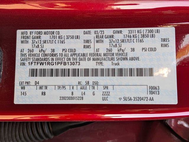 Certified 2023 Ford F150 Raptor w/ Raptor 37 Performance Package image 39