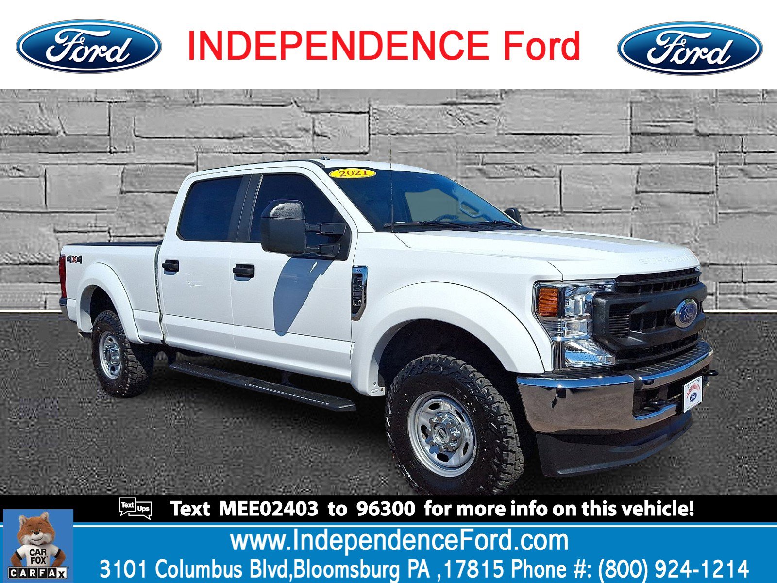 Certified 2021 Ford F250 XL w/ Power Equipment Group