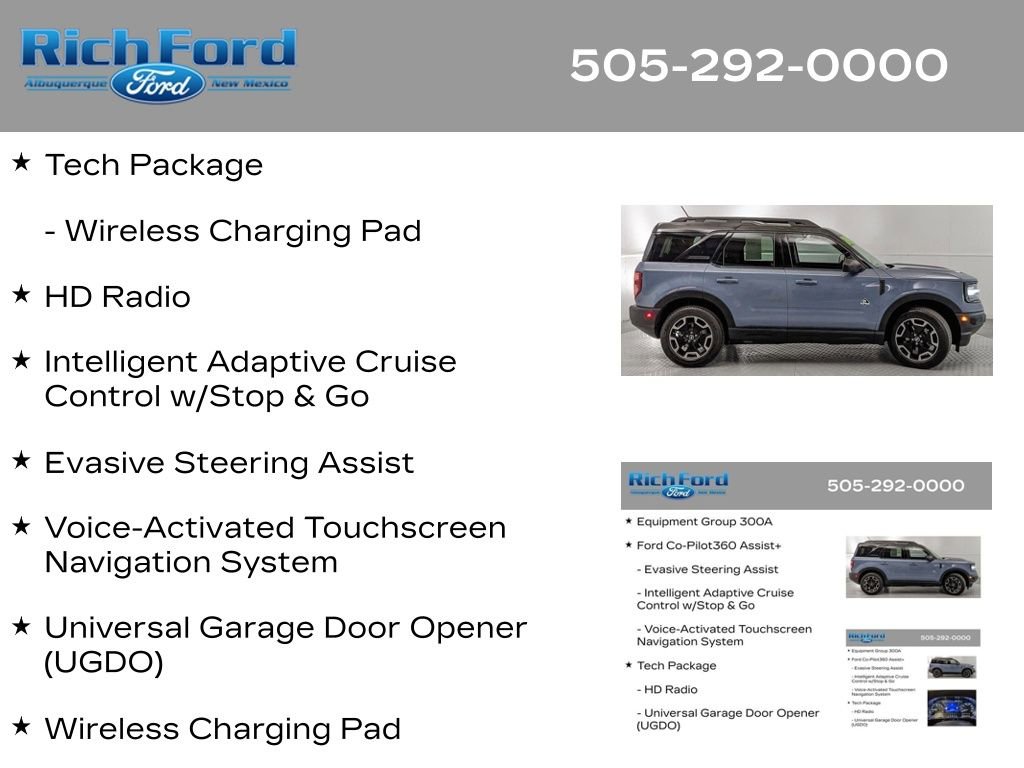 Certified 2024 Ford Bronco Sport Outer Banks w/ Tech Package AWD/4WD image 22