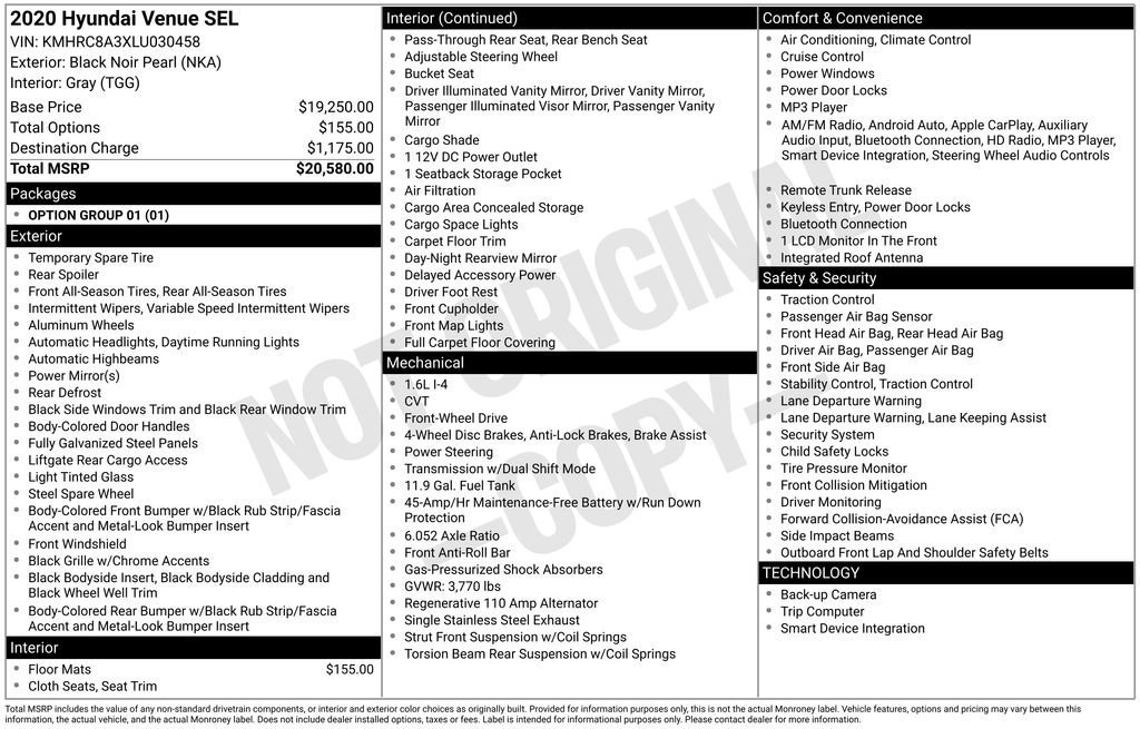 Used 2020 Hyundai Venue SEL image 25