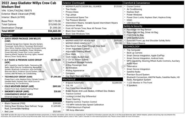 Used 2022 Jeep Gladiator Sport AWD/4WD image 43