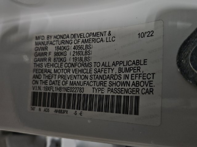 Used 2022 Honda Civic Sport Touring image 39