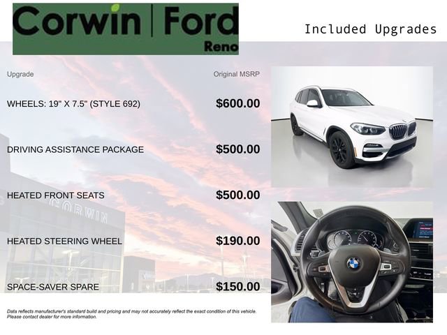 Used 2019 BMW X3 xDrive30i w/ Driving Assistance Package AWD/4WD image 3