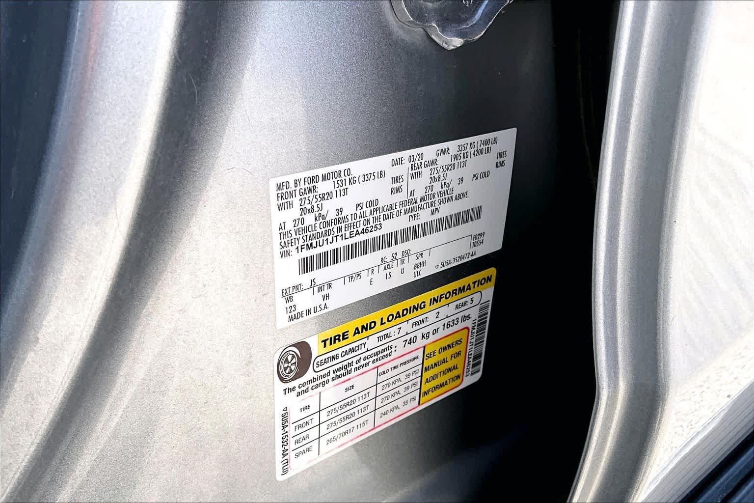 Certified 2020 Ford Expedition XLT w/ Equipment Group 202A AWD/4WD image 34