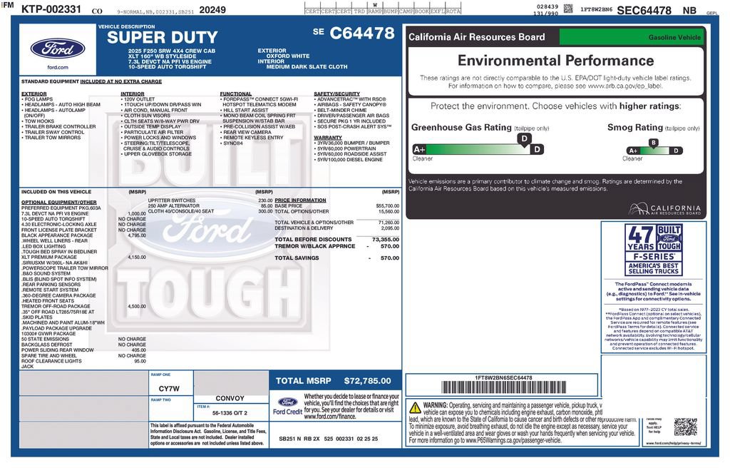 Certified 2025 Ford F250 XLT w/ Black Appearance Package AWD/4WD image 45