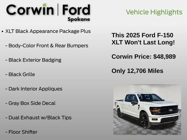 Certified 2025 Ford F150 XLT w/ Equipment Group 302A MID image 7