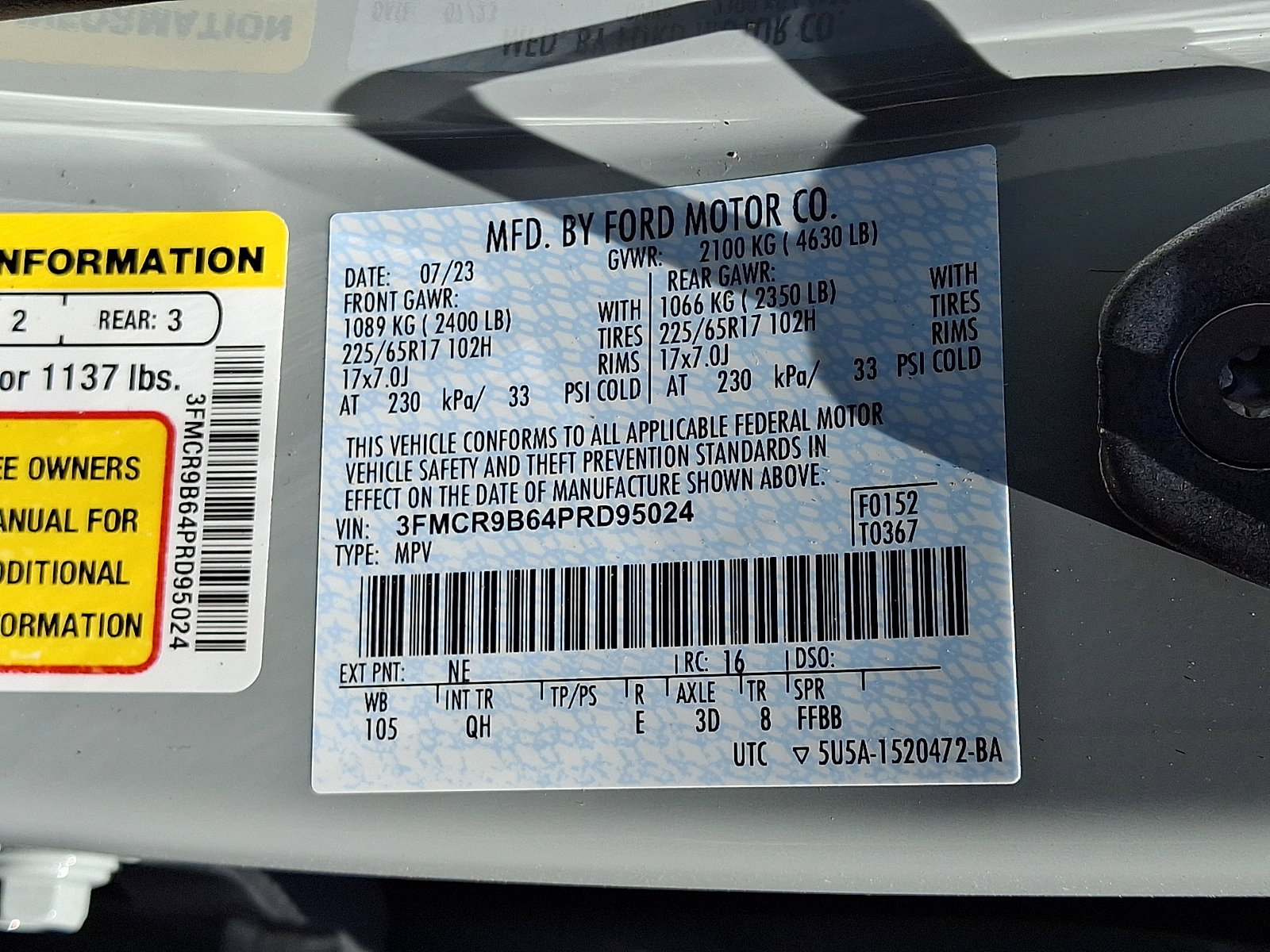 Certified 2023 Ford Bronco Sport Big Bend w/ Convenience Package AWD/4WD image 27