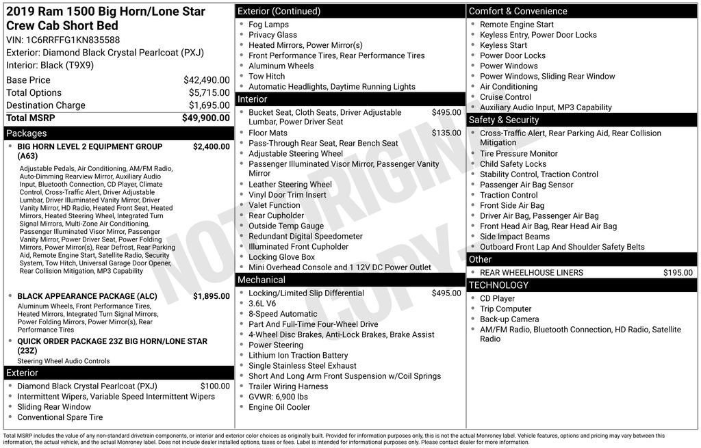 Used 2019 RAM 1500 Big Horn AWD/4WD image 5