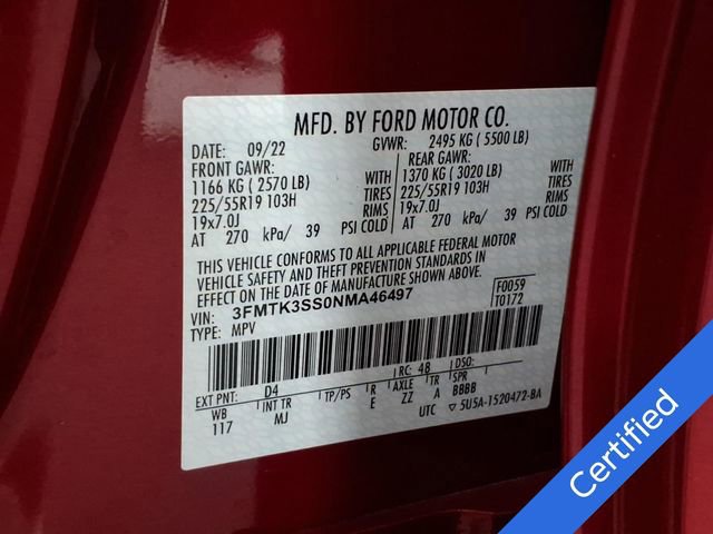 Certified 2022 Ford Mustang Mach-E Premium AWD/4WD image 37