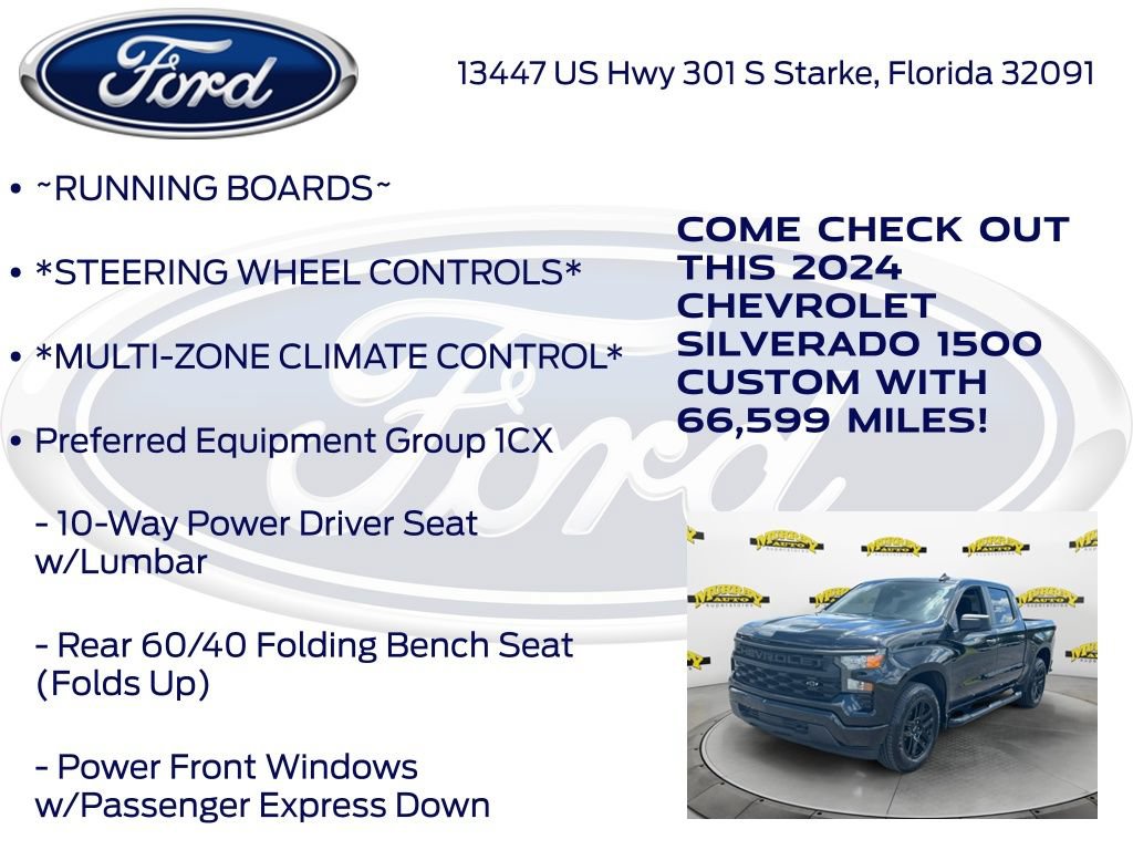 Used 2024 Chevrolet Silverado 1500 Custom w/ Turbomax Blackout Package RWD image 17