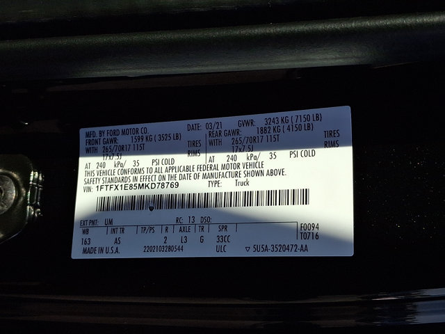 Certified 2021 Ford F150 XL w/ Equipment Group 101A High AWD/4WD image 28