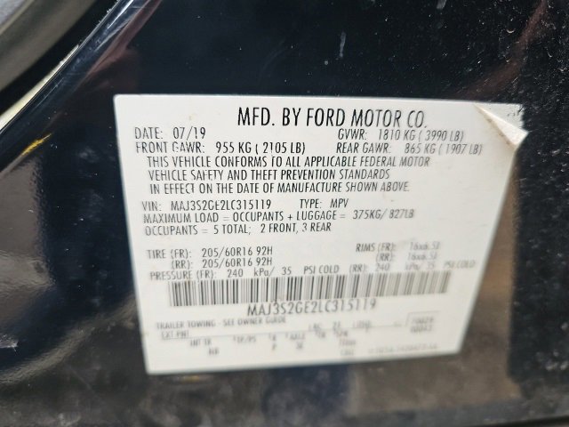 Certified 2020 Ford EcoSport SE image 15