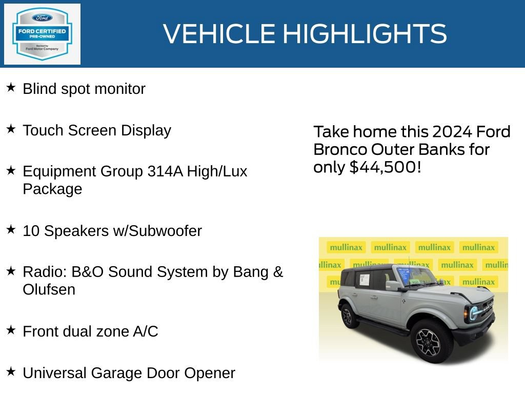 Certified 2024 Ford Bronco Outer Banks AWD/4WD image 22
