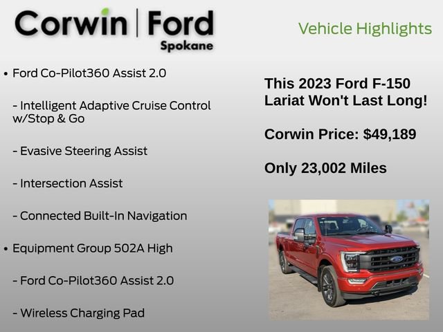 Certified 2023 Ford F150 Lariat w/ Equipment Group 502A High AWD/4WD image 7