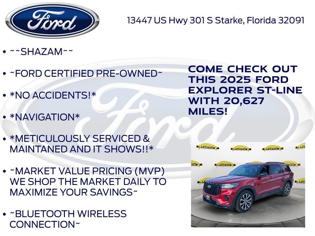 Certified 2025 Ford Explorer ST-Line w/ Premium Package image 10
