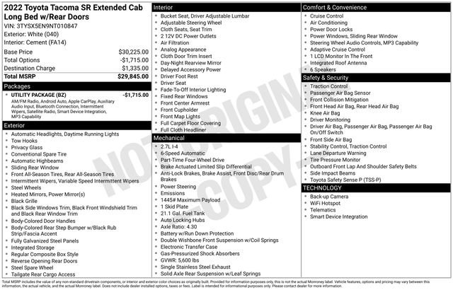 Used 2022 Toyota Tacoma SR AWD/4WD image 40