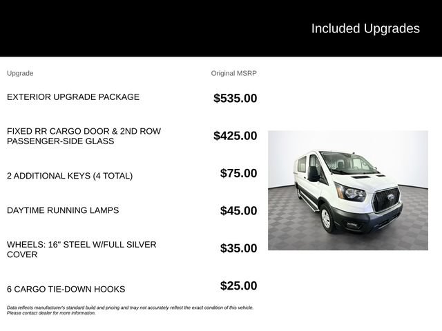 Certified 2025 Ford Transit 250 Low Roof w/ Exterior Upgrade Package RWD image 6