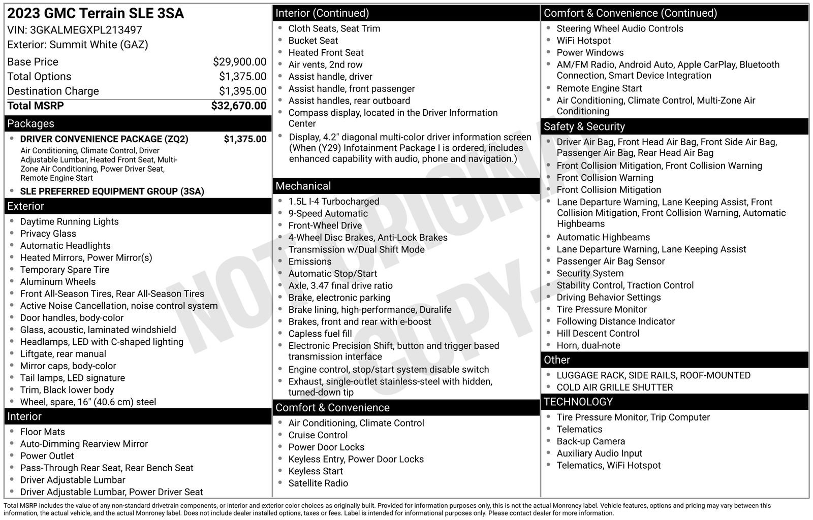 Used 2023 GMC Terrain SLE w/ Driver Convenience Package FWD image 4