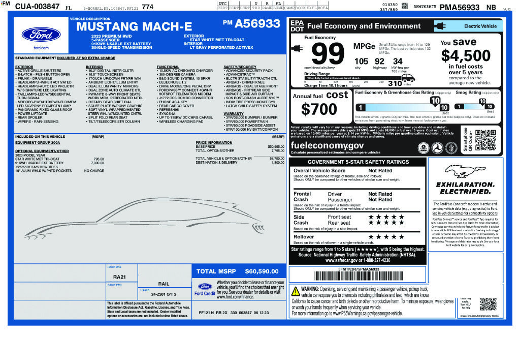 Certified 2023 Ford Mustang Mach-E Premium RWD image 6
