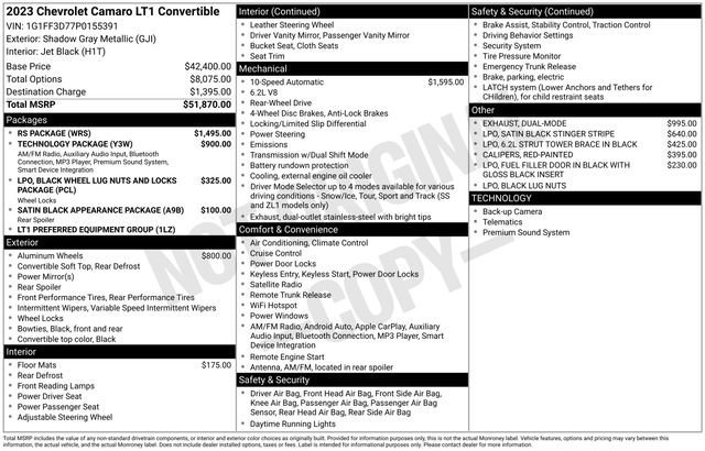 Used 2023 Chevrolet Camaro LT w/ RS Package image 9