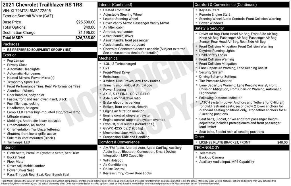 Used 2021 Chevrolet TrailBlazer RS FWD video 2