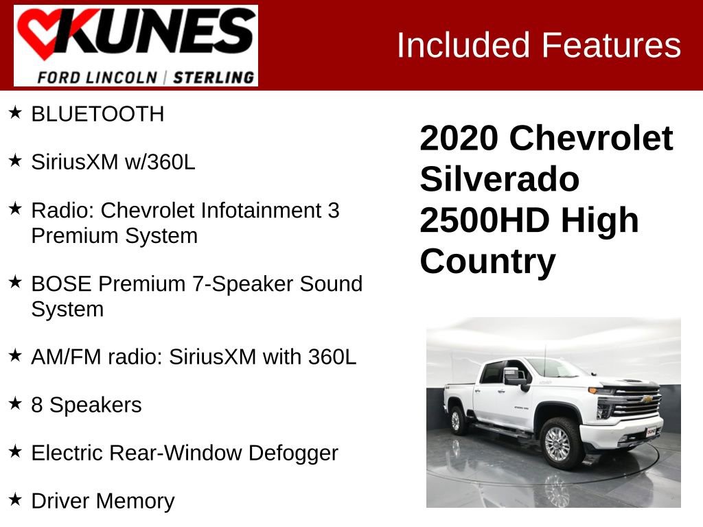 Used 2020 Chevrolet Silverado 2500 High Country w/ Gooseneck/5TH Wheel Package AWD/4WD image 3