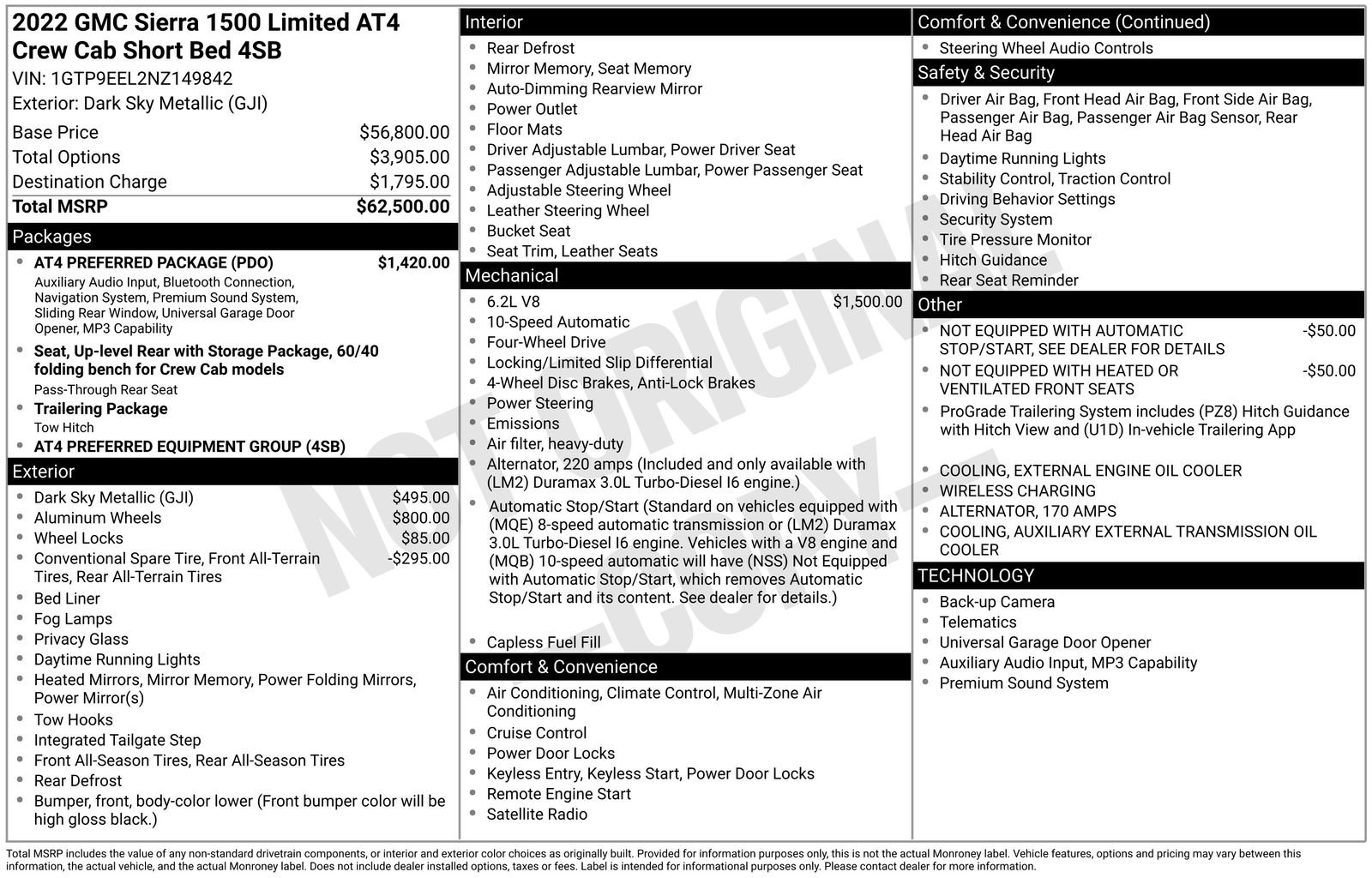 Used 2022 GMC Sierra 1500 AT4 w/ AT4 Preferred Package AWD/4WD image 4