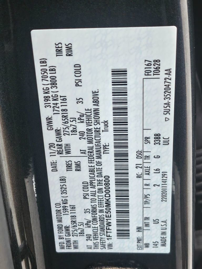 Certified 2021 Ford F150 XLT w/ Equipment Group 301A Mid AWD/4WD image 36