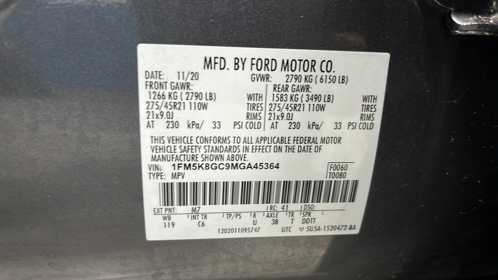 Certified 2021 Ford Explorer ST w/ Equipment Group 401A AWD/4WD image 29
