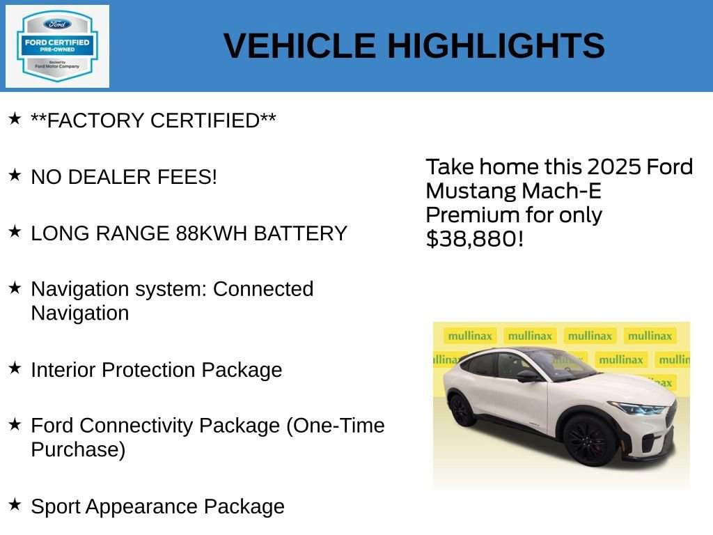 Certified 2025 Ford Mustang Mach-E Premium w/ Sport Appearance Package image 16