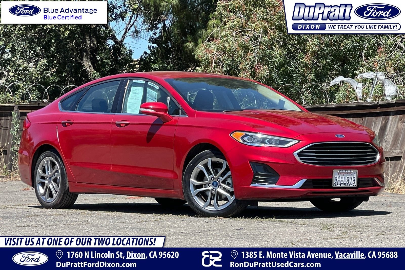 Certified 2020 Ford Fusion SEL FWD image 1