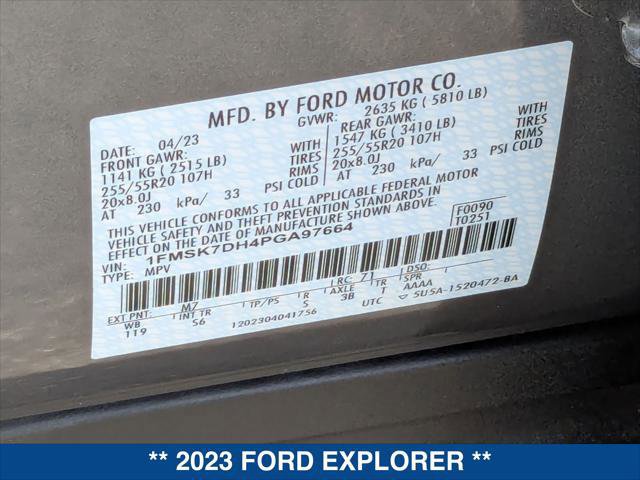 Certified 2023 Ford Explorer XLT w/ Equipment Group 202A image 24