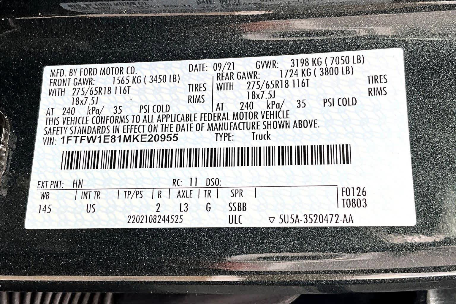 Certified 2021 Ford F150 XLT w/ Equipment Group 302A High AWD/4WD image 34