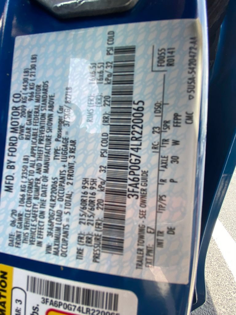 Certified 2020 Ford Fusion S FWD image 31